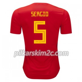 Koszulka Hiszpania Sergio Busquets 5 Główna Mistrzostwa Świata 2018 - Koszulki Piłkarskie